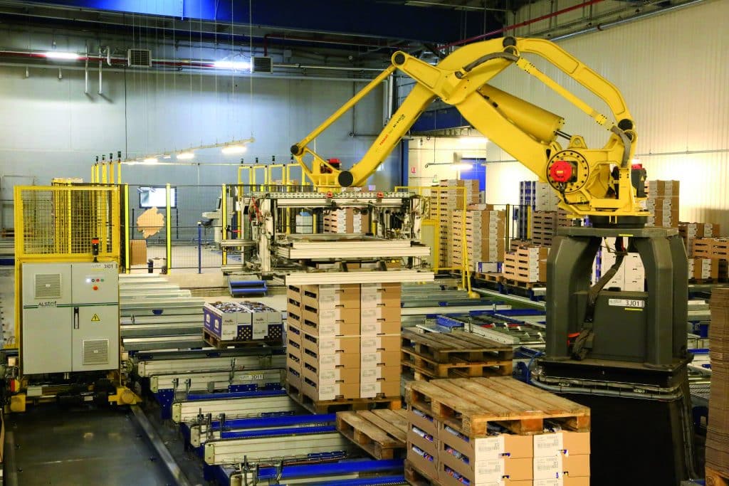 Layer picking robot in warehouse