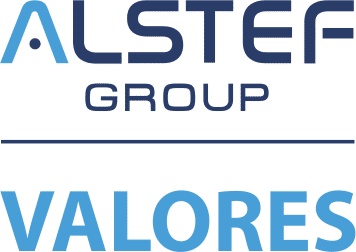 Logotipo del Grupo Alstef con subtexto "Valores"