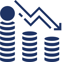 Reduced operating costs icon