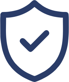 Shield with tick icon