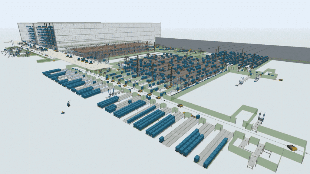 Simulation of a warehouse