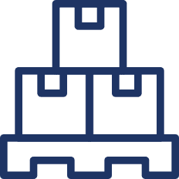 Packages on a pallet icon