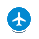 Light blue aeroplane icon