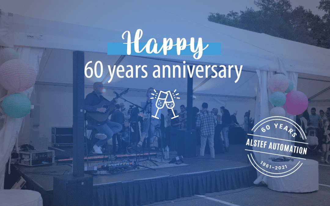 Bannière du 60e anniversaire du groupe Alstef