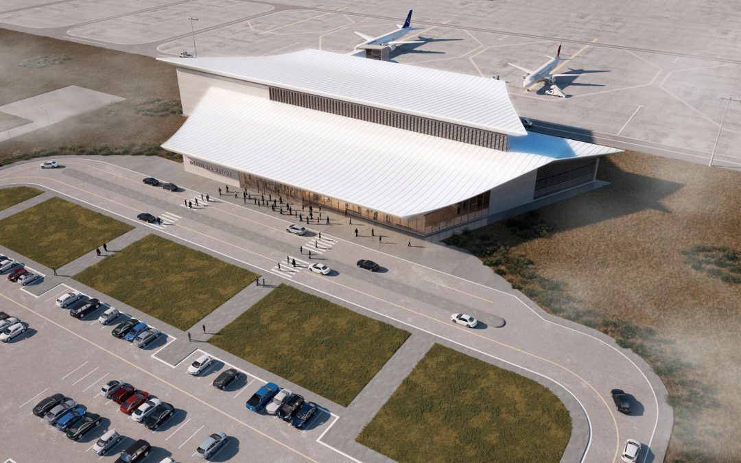 Aerial render of Kyzylorda Airport