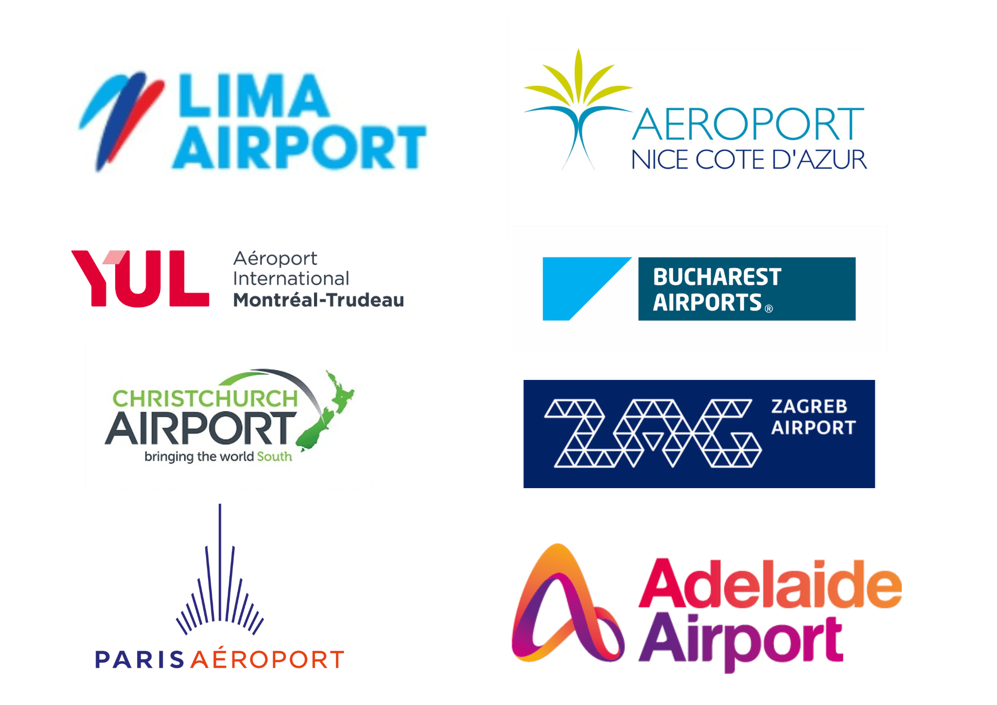 Various airport logos