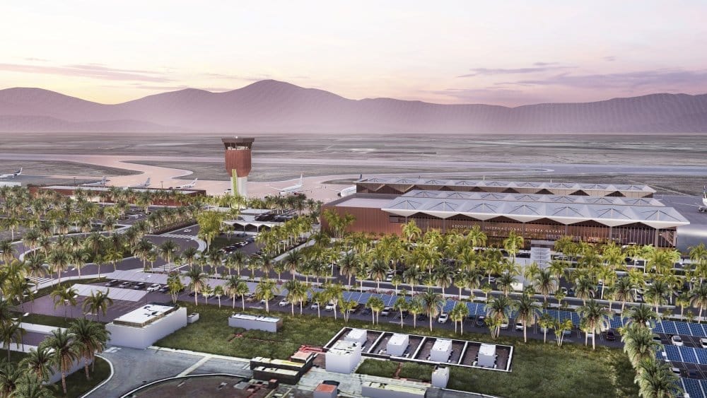 Aerial render of Tepic International Airport