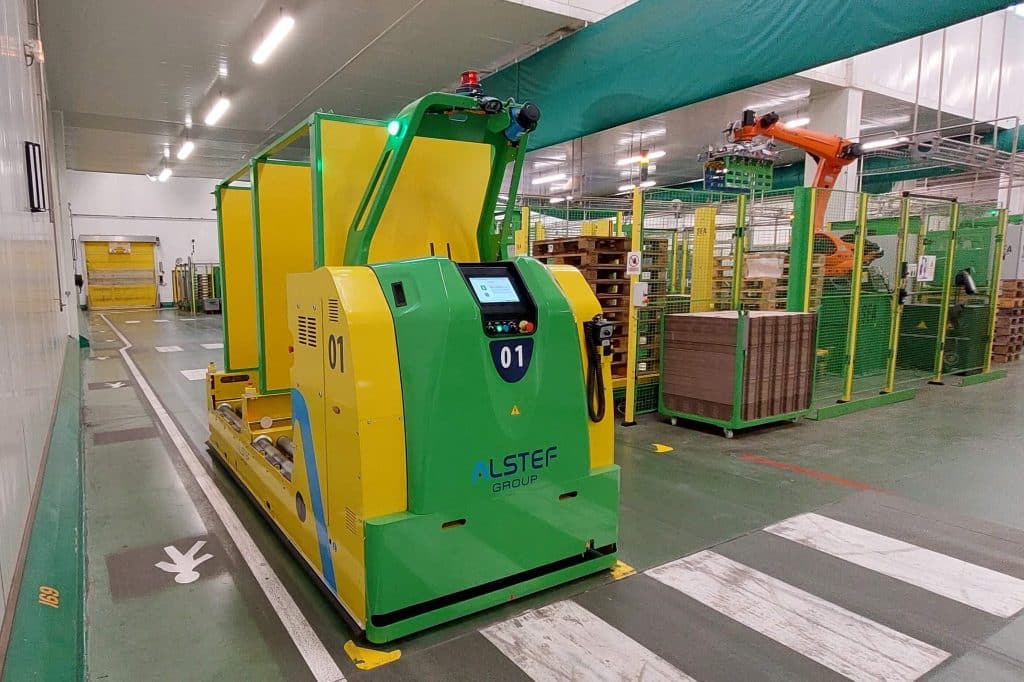 Bonduelle système AGV logistique Alstef Group