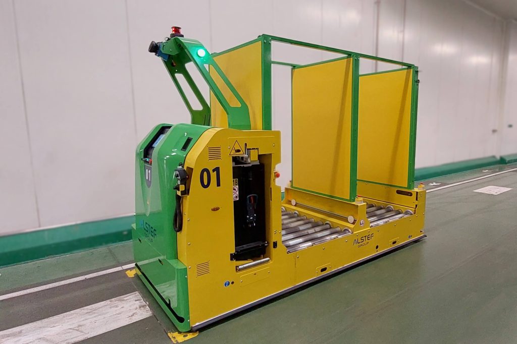 Bonduelle système AGV logistique Alstef Group