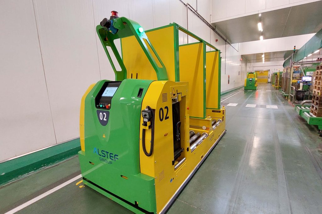 Bonduelle système AGV intralogistique Alstef Group