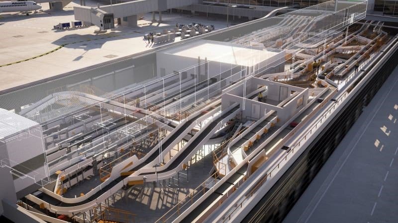 Brisbane Airport conveyor belt system artist's impression