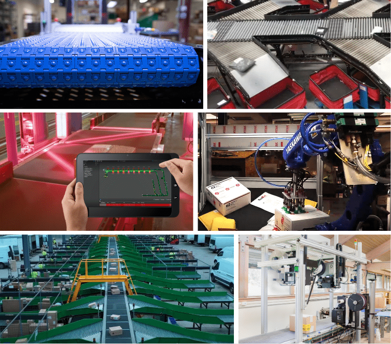 parcel handling collage
